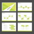 Leaf green Infographic elements icon presentation template flat design set for advertising marketing brochure flyer