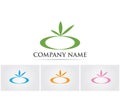 Leaf green nature logo and symbol template Vector