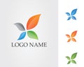 Leaf green nature logo and symbol template Vector