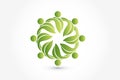 Leaf health nature icon logo vector