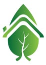 Leaf home logo Royalty Free Stock Photo