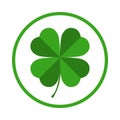 Clover sign with four petals Royalty Free Stock Photo