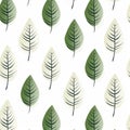 Leaf Icon Pattern: Abstract Green Leaves Vector Graphic Print Royalty Free Stock Photo
