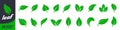 Leaf icon. Leaf icon set. Green leaf set. vector Royalty Free Stock Photo