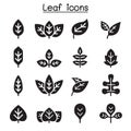 Leaf icon set