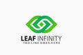 Leaf Infinity Creative Logo Design Vector Illustration