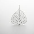 Leaf with intricate vein patterns displayed on a smooth, light Royalty Free Stock Photo