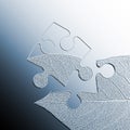 Leaf jigsaw abstract