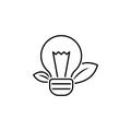 leaf, lamp, nature icon. Element of earth pollution icon for mobile concept and web apps. Detailed leaf, lamp, nature icon can be