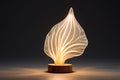 leaf a lamp shaped like a stylized leaf with veins of light runn Royalty Free Stock Photo