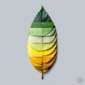 Seasonal Transition Leaf Color Gradient Royalty Free Stock Photo