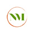 NMleaf letter logo design vector Royalty Free Stock Photo
