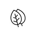 Leaf line icon vector design Royalty Free Stock Photo