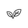 Leaf line icon vector design Royalty Free Stock Photo