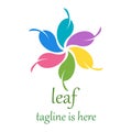 6 Leaf Logo Template Vector Design