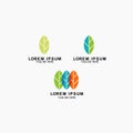 Leaf Logo Vector Template Design Illustration Royalty Free Stock Photo
