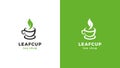 Leaf Logotype template, positive and negative variant, corporate identity for brands, nature logo