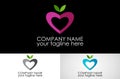Leaf love beauty logo Royalty Free Stock Photo