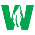 initial w leaf letter logo design vector element Royalty Free Stock Photo