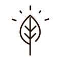 Leaf nature ecology environment line icon