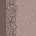 Leaf pattern border and background Royalty Free Stock Photo