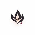 Fire Leaf With Berries Logo: Feminine Empowerment In Indonesian Shin Hanga Style