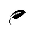 Leaf. Pixel icon. Nature vector illustration