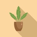 Leaf plant icon flat vector. Cactus flower Royalty Free Stock Photo