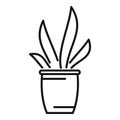 Leaf plant icon outline vector. Cactus flower Royalty Free Stock Photo