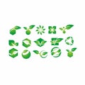 Leaf,plant,logo,ecology,people,wellness,green,leaves,nature symbol icon set of designs