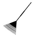 Leaf Rake Silhouette, Garden Broom Tool