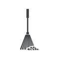 leaf rake. Vector illustration decorative design