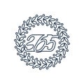 Leaf rotation 365 infinity logo icon design illustration outline