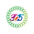 Leaf rotation 365 infinity logo icon design illustration vector