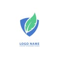Leaf shield logo icon