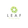 Leaf and Shutter Lens for Nature Photographer logo design