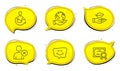 Leaf, Smile chat and Share icons set. Delete user sign. Plant care, Happy face, Referral person. Vector