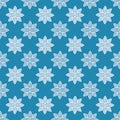 Leaf Snowflakes Seamless Illustration Pattern Royalty Free Stock Photo
