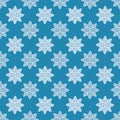 Leaf Snowflakes Seamless Illustration Pattern