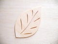 Leaf symbol logo concept, wood cutting design illustration