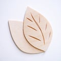 Leaf symbol logo concept, wood cutting design illustration icon