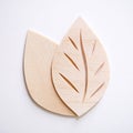 Leaf symbol logo concept, wood cutting design illustration icon