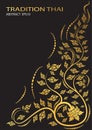 Leaf of thai tradition. vector