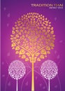 Leaf of thai tradition vector Royalty Free Stock Photo