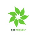 Leaf tree flower eco friendly logo icon symbol vector illustration