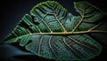 Leaf vein pattern on vibrant green plant generated by AI Royalty Free Stock Photo