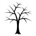 Leafless tree, artistic vector illustration Royalty Free Stock Photo