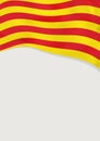 Leaflet design with flag of Catalonia. Vector template