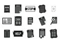 Leaflet icon set, simple style Royalty Free Stock Photo