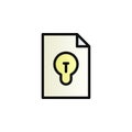 Leaflet, idea, book color gradient vector icon